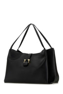 Salvatore Ferragamo Black Leather Shopping Bag