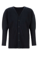 Homme Plisse' Issey Miyake Midnight Blue Polyester Cardigan