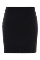 Chloe Black Wool Blend Mini Skirt