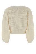 Cardigan all'uncinetto bianco Chloe
