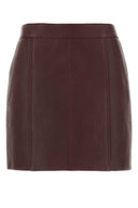 Chloe Grape Leather Mini Skirt