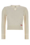 Chloe White Wool Blend Sweater