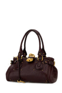 Skórzana torba na ramię Chloe Aubergine Paddington