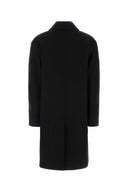 Saint Laurent Black Cotton Blend Coat