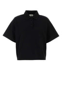 Saint Laurent Black Piquet Polo Shirt