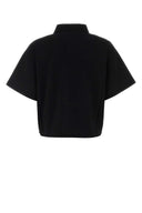 Saint Laurent Black Piquet Polo Shirt