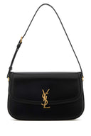 Saint Laurent Black Leather Medium Solferino Skulderveske