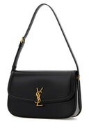 Saint Laurent Black Leather Medium Solferino Skulderveske