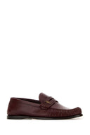Saint Laurent Grape Leather Loafers