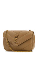 Saint Laurent Camel Leather Mini Lou Lou Crossbody Bag