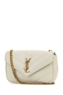 Saint Laurent Ivory Leather Mini Lou Lou Crossbody Bag