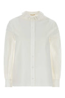 Saint Laurent hvit poplin skjorte
