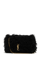 Saint Laurent Black Shearling Medium Jamie Shoulder Bag