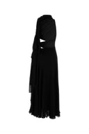 Alaia Black Georgette Long Dress