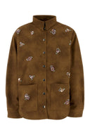 Des Phemmes Camel Synthetic Leather Jacket