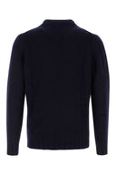 Fedeli Navy Blue Cashmere Blend Sweater