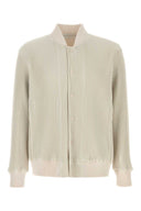 Homme Plisse' Issey Miyake Ivory Polyester Bomber Jacket