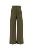 Maison Margiela Army Green Cotton Wide Leg Pant