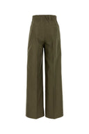 Maison Margiela Army Green Cotton Wide Leg Pant