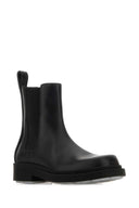 Bottega Veneta Black Leather Chelsea Ben Ankle Boots