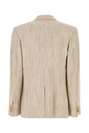 Bottega Veneta Melange Sand Viscose Blend Blazer