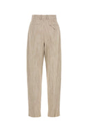 Bottega Veneta Melange Beige Viscosa Blend Pant