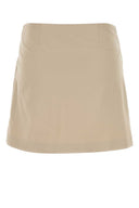 Loewe Beige Gabardine Minirock