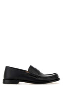 Loewe Schwarze Campo-Loafer aus Leder mit Klappe