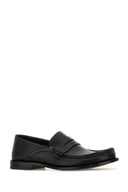 Loewe Schwarze Campo-Loafer aus Leder mit Klappe