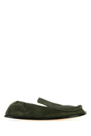 Loewe Olivgrüne Wildleder-Flex-Loafer