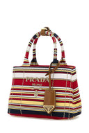 Prada Embroidered Canvas Mini Handbag
