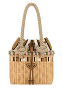 Prada Wicker Mini Shopping Bag