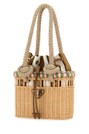 Prada Wicker Mini Shopping Bag