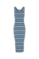 Prada Brodert Stretch Cotton Blend Dress