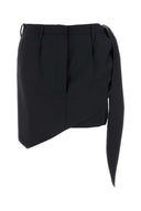 Prada Midnight Blue Mohair Blend Mini Jupe