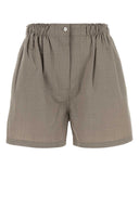 Prada Dove Grå ullshorts