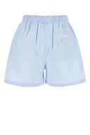 Prada Pastel Light Blue Poplin Shorts