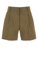 Prada Army Green Cotton Shorts