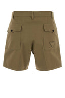 Prada Army Green Cotton Shorts