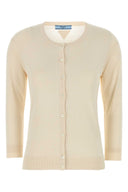 Prada Sand Silk Blend Cardigan