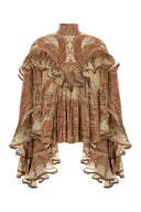 Zimmermann Printed Satin Hypnotic Blouse