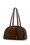 Prada Brun Semsket Medium Prada Bowling Skulderveske