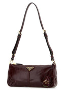 Prada Burgundy Leath Gara Borsa