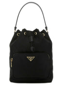 Prada Black Re Nylon Duet Bucket Bag