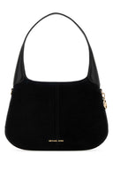 Michael By Michael Kors Black Suede Alice Shoulder Bag
