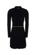 Michael By Michael Kors Black Stretch Knit Mini Dress