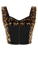 Dolce & Gabbana Printed Stretch Silk Blend Bodice