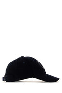 Gucci marineblå cordfløyel baseballcaps