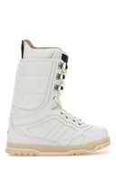 Gucci White Leather Boots
