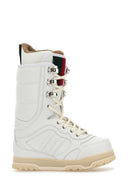 Gucci White Leather Boots